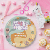 ビブ不気味レトロヴィンテージハロウィーン子供の誕生日 ペーパープレート (パーティー)