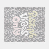 ビブ前向きスのみニュートラルカラーボホスタイル フリースブランケット (正面(横))