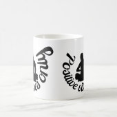 ビブ前向きスのみ感動的引用文 コーヒーマグカップ (中央)