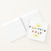 ビブ前向きスカラフル抽象芸術タイポグラフィ ノートブック (内部)