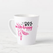 ビブ前向きス | やる気を起こさせる引用文 カフェラテマグ (左アングル)