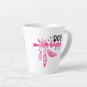 ビブ前向きス | やる気を起こさせる引用文 カフェラテマグ (右アングル)