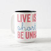 ビブ前向きス | やる気を起こさせる引用文 ツートーンマグカップ (正面左)