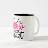 ビブ前向きス | やる気を起こさせる引用文 ツートーンマグカップ (正面右)