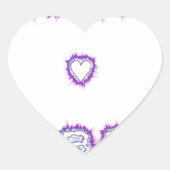 ビブ頭が切れるス引用文文字アートデザイン ハートシール (正面)