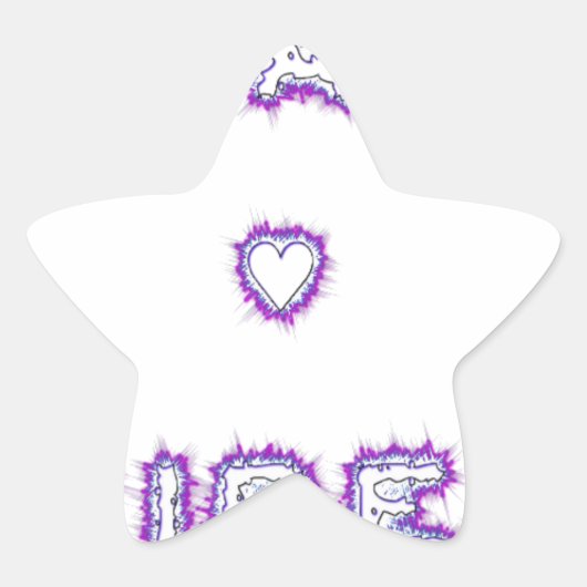 ビブ頭が切れるス引用文文字アートデザイン 星シール (正面)