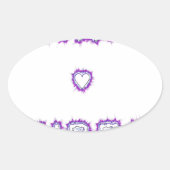 ビブ頭が切れるス引用文文字アートデザイン 楕円形シール (正面)