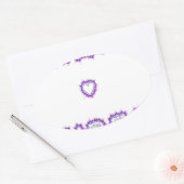 ビブ頭が切れるス引用文文字アートデザイン 楕円形シール (封筒)