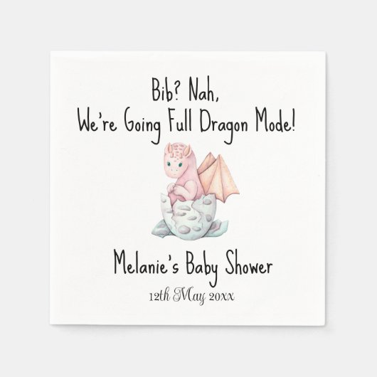 ビブ?ああドラゴンモードだ! スタンダードカクテルナプキン (正面)