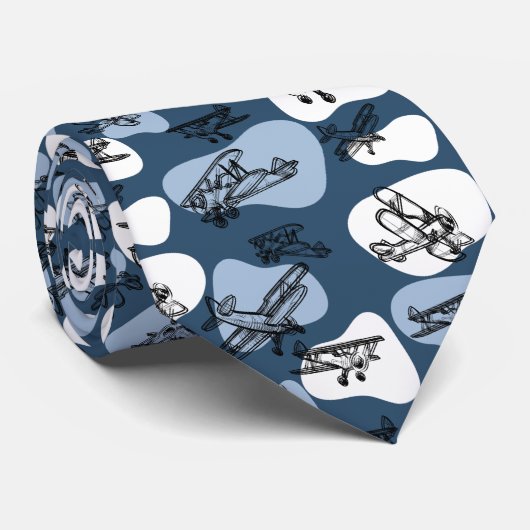 ビプレーン – 青 ネクタイ (ロール)
