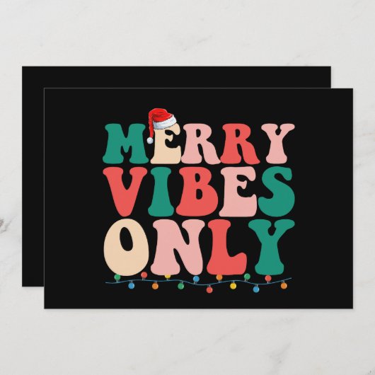 ビベスオンリメリーークリスマスホリデーファミリー 招待状 (正面/裏面)