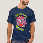 ビベスオンリー不気味スケートボードスケルトンハロウィーン Tシャツ (正面)