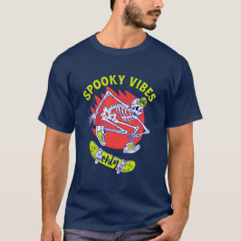 ビベスオンリー不気味スケートボードスケルトンハロウィーン Tシャツ