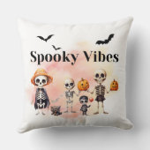 ビベススケルトン不気味ファミリーハロウィーン クッション (裏面)