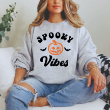 ビベスパンプキ不気味ン&こうもりハロウィンスウェットシャツ