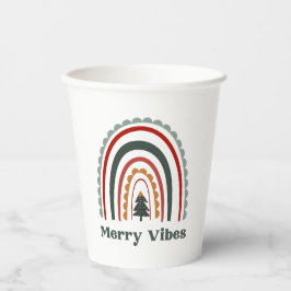 ビベスボホメリーレインボーレトロクリスマスパーティー 紙コップ