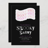 ビベス不気味ミニマモダンリストハロウィーン 招待状 (正面/裏面)