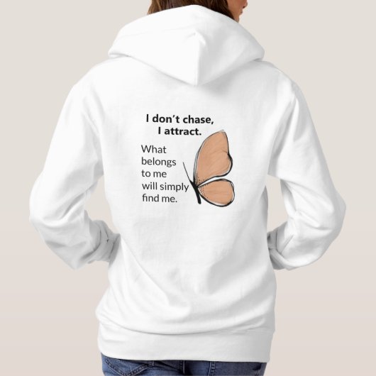 ビベス前向きバタフライフード付きスウェットシャツ パーカ (裏面)