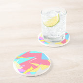 ビベス前向きパステルカラーズ抽象芸術 コースター (側面)