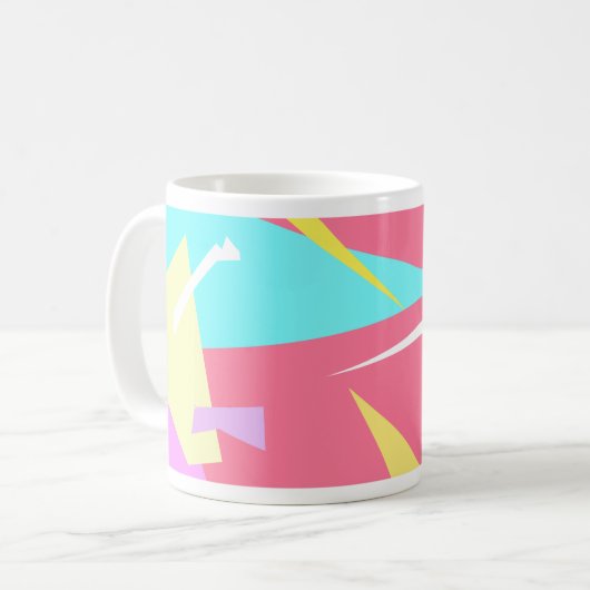 ビベス前向きパステルカラーズ抽象芸術 コーヒーマグカップ (正面左)