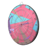 ビベス前向きパステルカラーズ抽象芸術 ダーツボード (正面右)