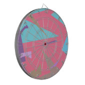 ビベス前向きパステルカラーズ抽象芸術 ダーツボード (正面左)