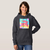 ビベス前向きパステルカラーズ抽象芸術 パーカ (正面フル)