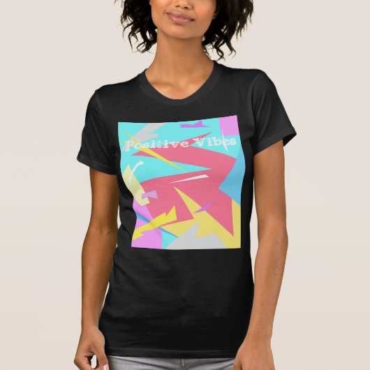 ビベス前向きパステルカラーズ抽象芸術 Tシャツ (正面)