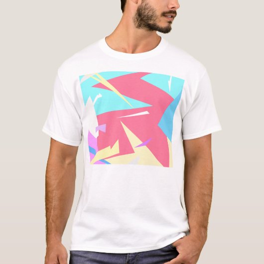 ビベス前向きパステルカラーズ抽象芸術 Tシャツ (正面)