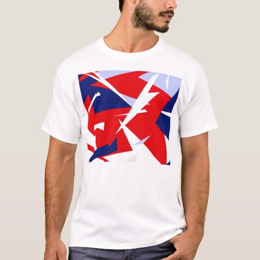 ビベス前向きレッドブルーホワイト Tシャツ (正面)