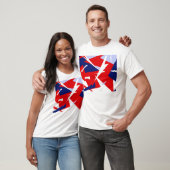 ビベス前向きレッドブルーホワイト Tシャツ (ユニセックス)