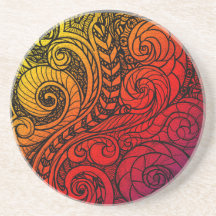 ビベス渦巻形のサンドストーンコースター