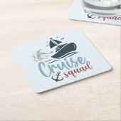 ビベス航海のズクルーズチーム スクエアペーパーコースター (アングル)