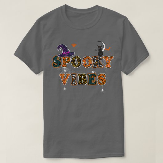 ビベハロウィン不気味ウィッチ幽霊シーズン不気味 Tシャツ (デザイン正面)