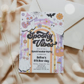 ビベハロウィン不気味キュートグルーヴィー幽霊誕生日 招待状
