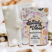 ビベハロウィン不気味キュートグルーヴィー幽霊誕生日 招待状