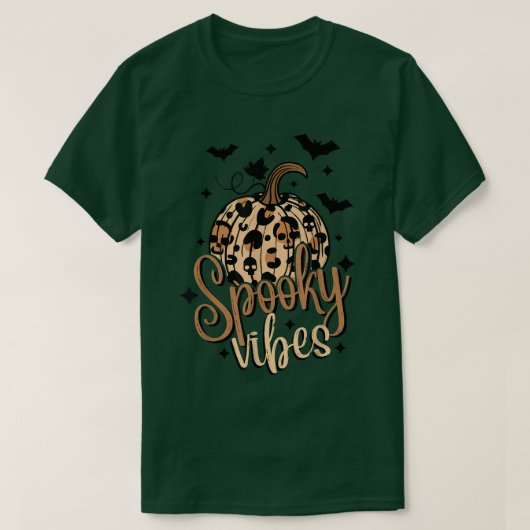 ビベボホ不気味ハロウィーンパンプキンヒョウ Tシャツ (デザイン正面)