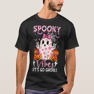 ビベ不気味スおもしろいハロウィーングールキュートブーブボウT Tシャツ