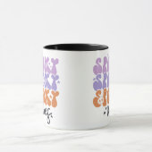 ビベ不気味ススカルスターズかわいい白ハロウィーン マグカップ (中央)