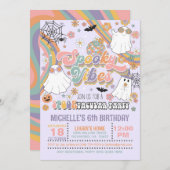 ビベ不気味ス誕生日招待状 – 少女（紫） 招待状 (正面/裏面)