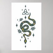 ビベ不気味ハロウィーンヘビイラストレーション ポスター (正面)