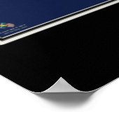 ビミニアイランドバハマ宇宙衛星地図 ポスター (角)