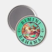 ビミニバハマいかり魚釣りトラベルボート マグネット (正面/裏面)