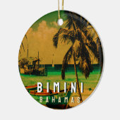 ビミニバハマビンテージトラベルサミナートパームツリーズ セラミックオーナメント (左)