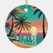 ビミニバハマレトロサンセットトラベル土産1950s セラミックオーナメント (正面)
