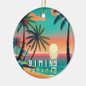 ビミニバハマレトロサンセットトラベル土産1950s セラミックオーナメント (左)