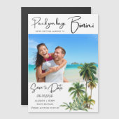 ビミニバハマ行き先結婚式の日付を保存 (正面/裏面)