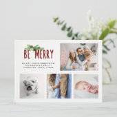 ビメリーー | 4枚の写モダン真クリスマス(松の木) シーズンカード (スタンド正面)