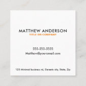 ビモダンジネスカード(白と白) スクエア名刺 (裏面)