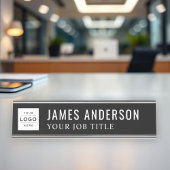 ビモダンジネスロパーソナライズされたゴ（白黒） デスクネームプレート